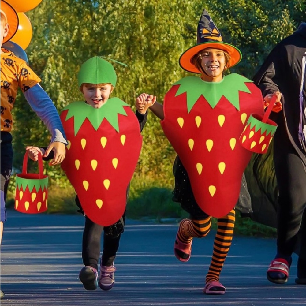 Strawberry Kids Costume Set - Red and Green